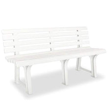 FAMIROSA Panchina da Giardino 145,5 cm in Plastica Bianca