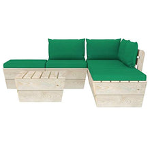 FAMIROSA Set Divani da Giardino su Pallet 6 pz con Cuscini Legno Abete-3497