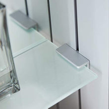 4E - Armadietto a Specchio con Strisce in Acrilico, Struttura in Alluminio e Ante specchiate (100 x 70 x 13,5 cm (L x A x P))