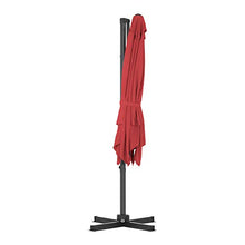Uniprodo Ombrellone Decentrato Ombrello da Giardino Uni_Umbrella_2SQ250BO (Bordeaux, Rotondo, Ø 250 cm, Girevole)
