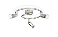 Philips Lighting Limbali Lampada Faretti a Spirale 3 Luci 3 x 50 W, Argento