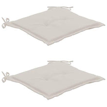 UnfadeMemory Cuscini per Panca da Giardino 2 pz Crema 50x50x3 cm