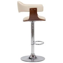 UnfadeMemory 2 pz Sgabelli da Bare da Cucina, Sgabello Lounge con Schienale e Braccioli in Similpelle (Crema e marrone scuro)