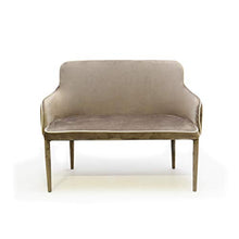 Italian Concept New Plana Plus Divano in Velluto, 120 x 60 x 90 HS47.5;HB68, Cappuccino