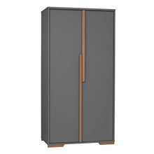 Armadio Pinio Snap 2 ante - Grigio e legno