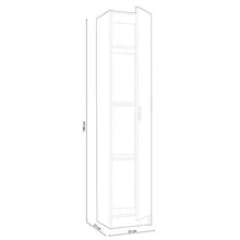 13Casa Kawai A1 - Armadio multiuso, Melamina, Bianco, 37 x 37 x 180 cm
