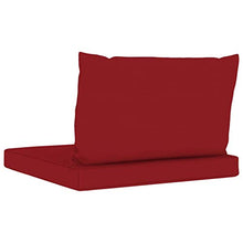 vidaXL Cuscini per Divano Pallet 2 pz Rosso Vino in Tessuto