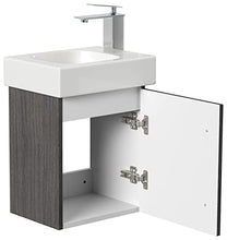 Mobile bagno con lavabo Geberit Icon 38cm a destra antracite venato