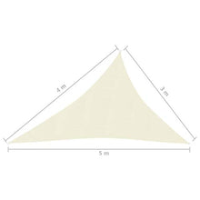 vidaXL Vela Parasole 160 g/m² Crema 3x4x5 m in HDPE
