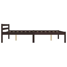 SKM Giroletto con 2 Cassetti Marrone Scuro Legno di Pino 120x200 cm (28.23kg)