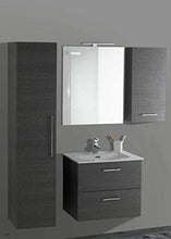 Set Mobile Lavabo Specchio LED Arredo Bagno Moderno Londra70 CERAMICHEMIRANDA-Rovere Asiago