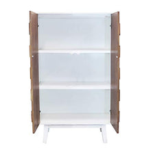 Milani Home s.r.l.s. Armadio a Due Ante con Decoro in Legno di Design Moderno per Salotto Cucina Sala da Pranzo cm 90x50x150 h