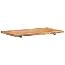 FAMIROSA Piano per Lavabo Bagno in Massello di Acacia 100x55x3,8 cm