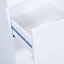 Inter Link Mobiletto classico, ideale come comodino, in compensato, bianco, larghezza x altezza x profodnità: 40 x 92 x 40 cm