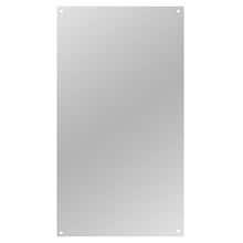 Maison & White Specchio rettangolare senza cornice, 450 mm x 600 mm, specchio da bagno, fissaggio e tappi cromati inclusi, specchio da parete, fori preforati, specchio senza cornice, M&W
