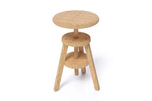 ABC MEUBLES - Sgabello a Vite in Legno - S019 - Legno Grezzo