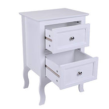 Comodino, comodino a due livelli, colore bianco
