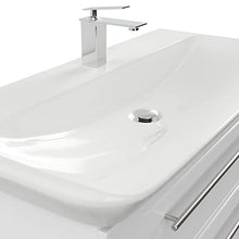 emotion MYDAY100CM000101DE - Lavabo con mobiletto, in Legno Bianco Lucido, 100 x 45 x 41,6 cm
