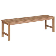 vidaXL Panca da Giardino con Cuscino Nero 150 cm in Legno di Teak