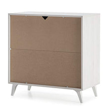 VS Venta-stock Cassettiera Koln 4 cassetti Color Bianco/Legno, 80 cm (Larghezza) 40 cm (profondità) 84 cm (Altezza)