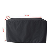 THJ Set di Mobili da Giardino per Esterni, Rivestimento per Mobili in Tessuto Oxford 210D Resistente all'Acqua E Resistente per Set di Cubi, Mobili da Giardino (163 * 61 * 122cm,Nero)