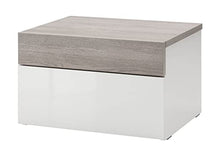 Composad Comodino a due cassetti bianco con frontale rovere gessato CT8923 L60h38p47.5