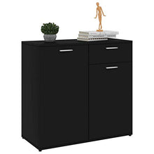 XHCP Credenza, Comodino, Comodino, cassettiera per la casa Soggiorno Camera da Letto Bianco Lucido 80x36x75 cm truciolare