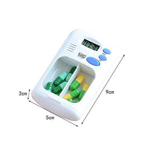 Scatola con timer mini portatile per pillole promemoria per la conservazione della droga in plastica settimanale