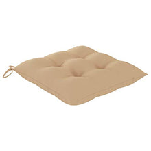 vidaXL Sedia a Dondolo con Cuscino Beige in Massello di Teak