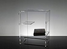 Slato Comodino da Notte dal Design Moderno a tre ripiani in plexiglass Trasparente Euridice