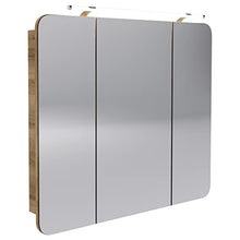 FACKELMANN Set di mobili da bagno grande, 5 pezzi, modello Milano sospeso, vasca in ceramica da 100 cm e armadietto a specchio a LED