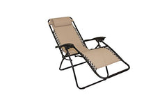Sedia sdraio reclinabile pieghevole "Gravità Zero" tortora, Sedia relax, Poltrona relax gravità zero, lettino da giardino, sedia da giardino pieghevole, lettino da giardino beige, sedia zero gravity