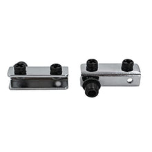 Coppia di cerniere per porte in vetro, per vetrine, 4-6 mm, cromate lucide, 1 paio