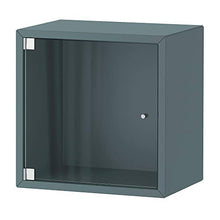 Armadio EKET con anta in vetro 35x25x35 cm grigio-turchese