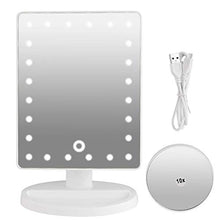 Uxsiya Specchio Illuminato 10X Specchio per Il Trucco Manifying Specchio per Il Trucco Illuminato per Fome da Viaggio