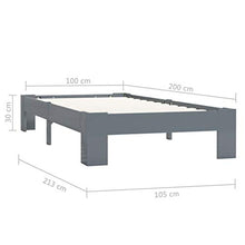 FAMIROSA Giroletto Grigio in Legno Massello di Pino 100x200 cm