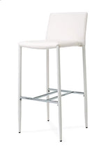 Wink design, Lincoln, Set Due Sgabelli, Finta Pelle, Bianco