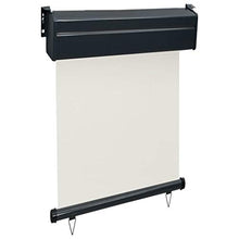 Tenda laterale per balcone, 60 x 250 cm, color crema