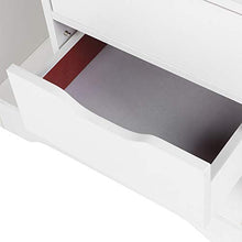 RBSD Tavolo Resistente, cassettiera, Mobile Lucido, Robusto per la casa per scrivania per mobili per Camera da Letto(White)