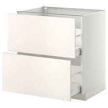 MAXIMERA/METOD base cb 2 frontali/2 cassetti alti 80x61.6x88 cm bianco/Veddinge bianco
