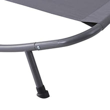 Outsunny Lettino Matrimoniale 2 Posti Prendisole Parasole Regolabile Esterno e Giardino 200 x 170 x 134cm Grigio