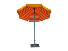Maffei Art 181 Venezia ombrellone Rotondo Cotone Duplex Diametro cm 200. Made in Italy. Colore Giallo/Riga Gialla