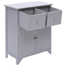 Tidyard Armadietto Grigio 60x30x75 cm in Legno di Paulownia