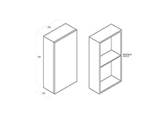 tft Pensile da Bagno 1 Anta Push 35x18x78,2 cm in Legno Ibiza Tabacco Chiaro