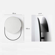 DXXWANG Specchio da appendere per trucco da bagno rotondo diametro nordico moda creativa in metallo con kit completo