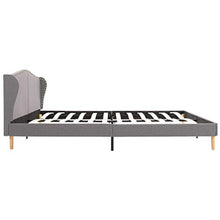 SKM Letto con Materasso Tessuto Grigio Chiaro 180x200cm (48.85kg)