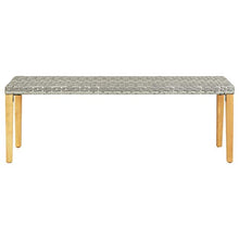 FAMIROSA Panchina da Giardino 80 cm in Polyrattan Grigio-6487