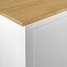 Ausla Garde-Guardaroba con 2 cassetti e 3 ripiani, 99 x 45 x 137 cm, bianco e marrone miele