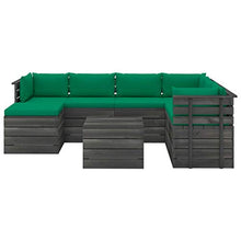 FAMIROSA Set Divani da Giardino su Pallet 8 pz con Cuscini Massello Pino-2048