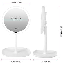 Specchio per Il Trucco del sensore, Mirror Specchio Ingranditore per Trucco,Ingrandimento 10x, Specchio con Luci a Illuminazione Led, Interruttore Tocca, Specchio Illuminato Portatile per Viaggio